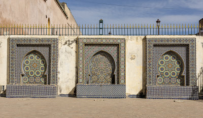 Mausoleum of Moulay Ismail, fountains