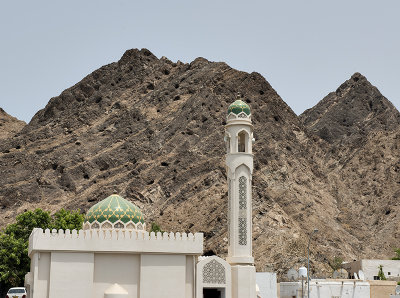 Little mosque and big mountains