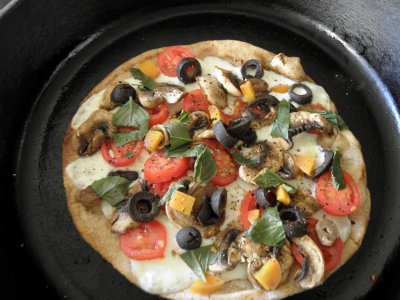 Grilled Mushroom Pizza