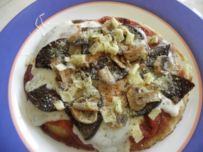 Grilled Eggplant with Smoked Provolone 