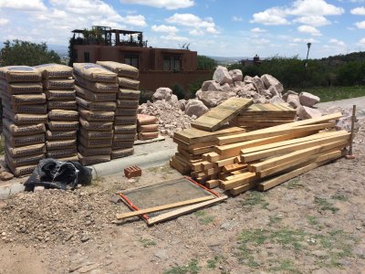 Materials arrive to the site, June 28