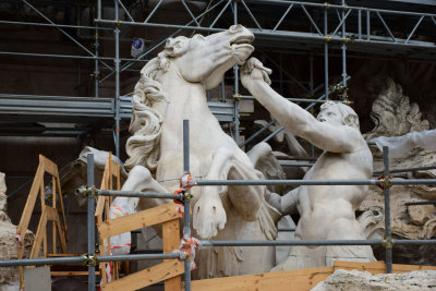 Trevi Fountain undergoing restoration