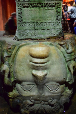 Medusa column base - Basilica Cistern