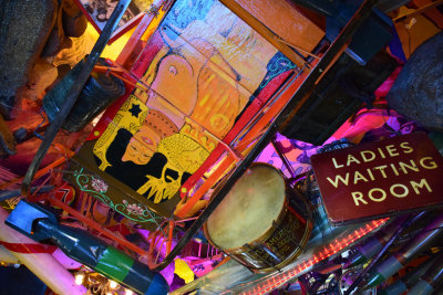 Decorations on the ceiling of The Bear