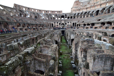 Colosseum from floor level looking into what was the underground