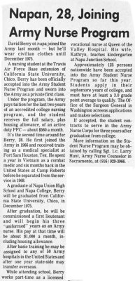 Army Student Nurse Program - 1974-1975