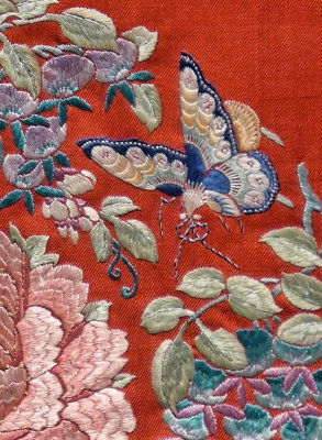 Detail of Womans Silk Robe, China, Qing Dynasty