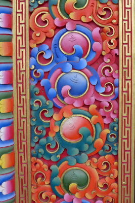 Tara Mandala Temple-door carving detail