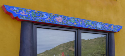 Tara Mandala-Prajna residence hall window detail