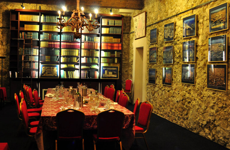 Marseille; a restaurant room by the 'Vieux Port'