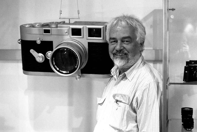 Arnulf Kost at Leica factory, at Solms. 