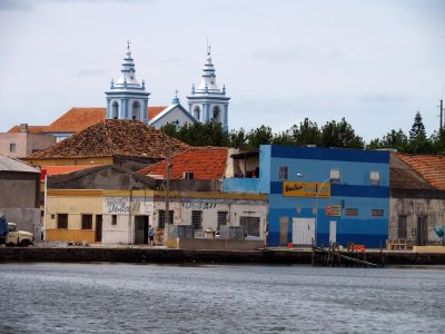 São José do Norte, viewed from the ferry. 