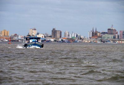 From the ferry boat, view of Rio Grande city. 