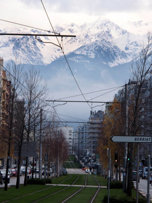 Grenoble, close to the apartment where I spent some weeks. 