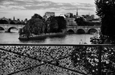 Pont des Arts; Ile da la Cité in the background. 