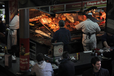 Montevideo; public market; the 'parrilla' (grilled meat) is mandatory; it is cooked on their own way.