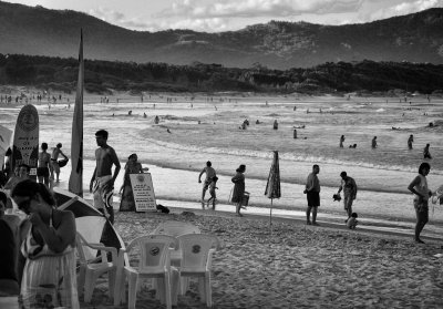 Barra da Lagoa; the beach.