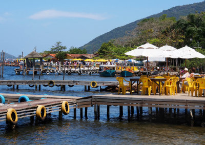 The boat plataforms of Costa da Lagoa.