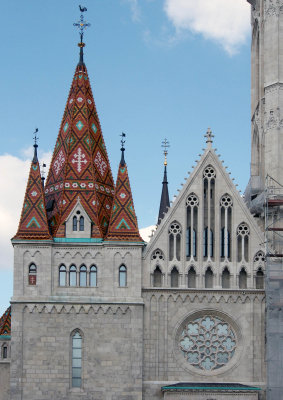 Budapest, Église Matthias detail.