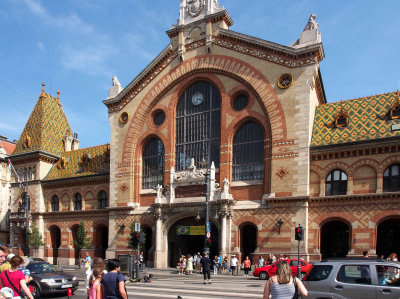 Entrance of the Public Market, Budapest.