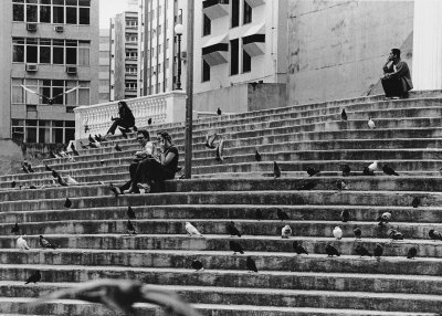 Downtown; Cathedral stairs.