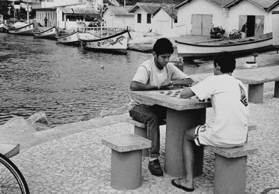 Barra da Lagoa; dominó is a very popular game in Florianópolis.