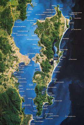 Florianópolis is located in an island.