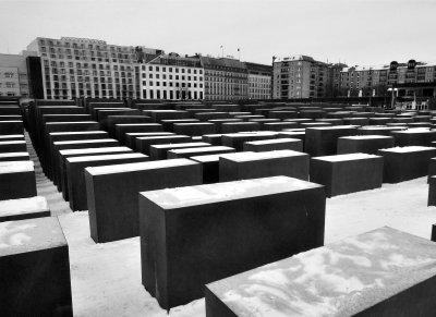 Berlin, near Brandenburg Gate; Holocaust monument