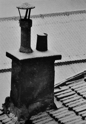 From the window of my studio Rue Patay; in the winter.