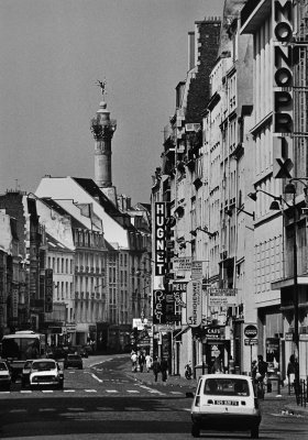 La Bastille from rue du Faubourg Saint Antoine.