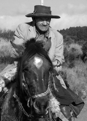 'Gaucho' on the road to Cambará do Sul, after visiting Itaimbezinho.