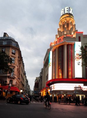 Cine Rex, a famous place for movies and shows, at Boulevard Saint Martin. 