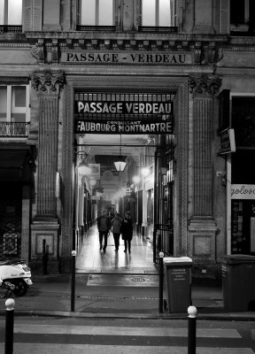 The 'Passage Verdeau', near the Rue Faubourg Montmartre. 