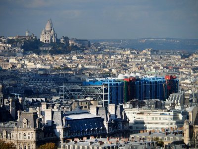 From the Tour Zamanski, Université Paris VI; Montmartre, Centre Georges Pompidou and the Hotel de Ville.
