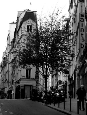 Building between Rue de la Lune and Rue Beauregard, viewed from the Boulevard Saint Martin. 
