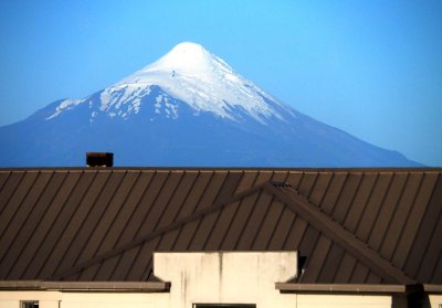 The Volcano Osorno, viewed from our hotel. 