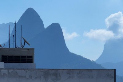 The 'Dois Irmãos' (Two Brothers) mountains, viewed from our hotel. 