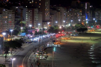 Copacabana beach: the Atlântica avenue. 