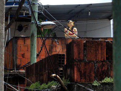 In a favela path.