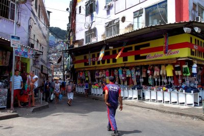 Favela entrance; tour was finishing.
