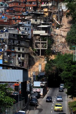 Rocinha favela; entrance at São Conrado side.