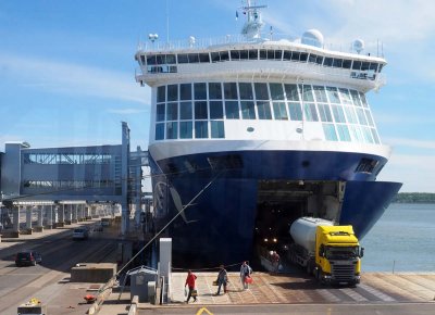 Ferry Helsinki - Tallin; arrival at Tallinn.