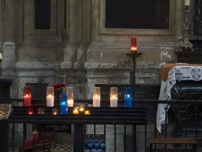 Angers; Saint-Maurice (12th Century) cathedral; interior view.