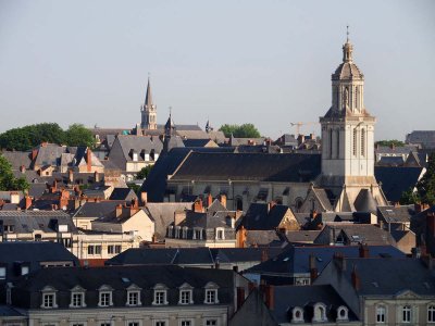 Angers; the Quartier de la Doutre, viewed from the castle's wall. 