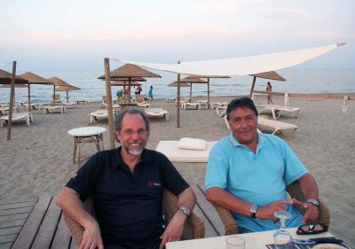 Didier Martinez and I, at Saint Cyprien, France.