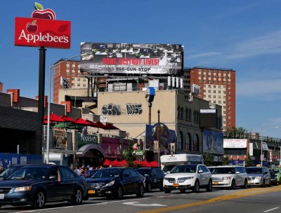 Arriving at Coney Island; near the train station.