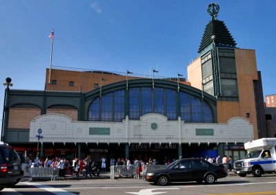 Arriving at Coney Island; the train station.