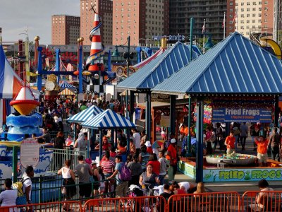 Coney Island, the amusement park.