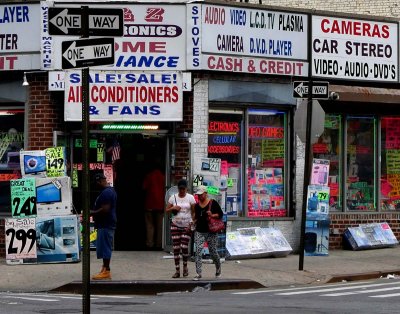 The Bronx; by the main avenue.