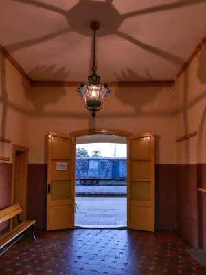 Presidencia Roque Saenz Peña, the main entrance of the train station.